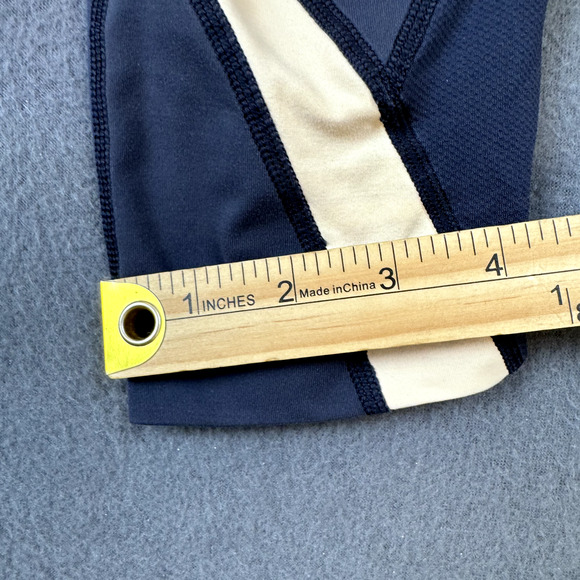 Lululemon Leggings Womens 6 Chase Me Crop II Black Yellow Capri Mesh Pockets - Picture 7 of 10